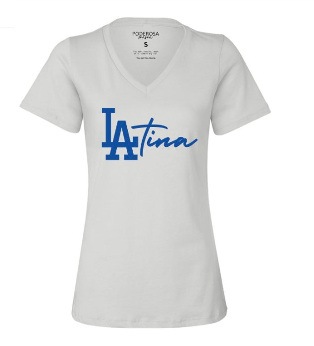 Latina white V-neck